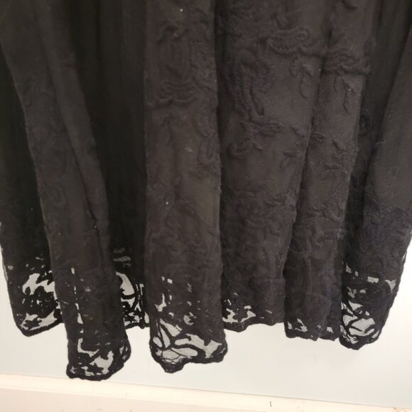 NWT Windsor Women's Black Spaghetti Strap Floral Lace Long Maxi Dress Sz Large - Picture 3 of 12